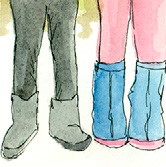 watercolor of winter boots