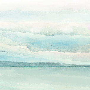 watercolor of a rainy sky